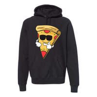 Cool Sunglasses Pizza Premium Hoodie