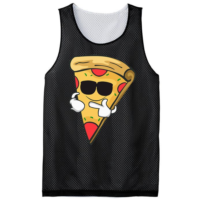 Cool Sunglasses Pizza Mesh Reversible Basketball Jersey Tank