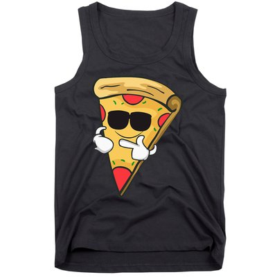 Cool Sunglasses Pizza Tank Top