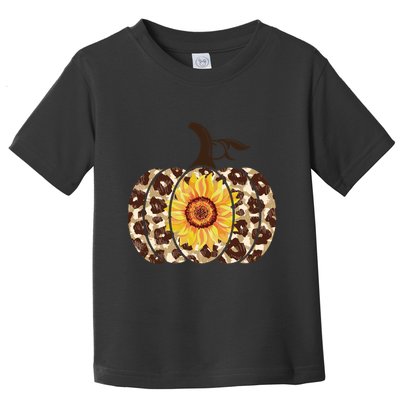 Cheetah Sunflower Pumpkin Toddler T-Shirt