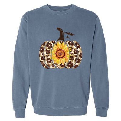 Cheetah Sunflower Pumpkin Garment-Dyed Sweatshirt