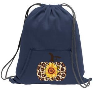 Cheetah Sunflower Pumpkin Sweatshirt Cinch Pack Bag