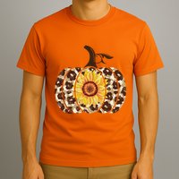 Cheetah Sunflower Pumpkin T-Shirt