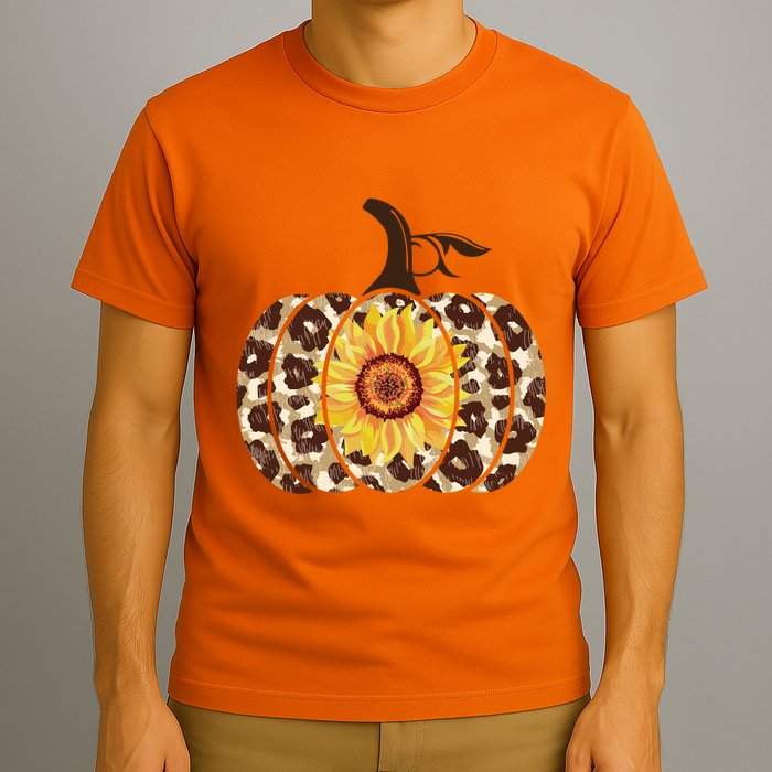 Cheetah Sunflower Pumpkin T-Shirt