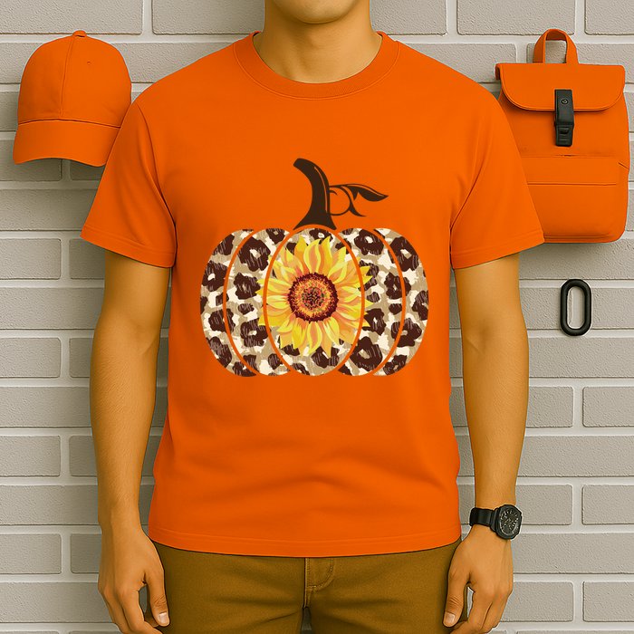 Cheetah Sunflower Pumpkin T-Shirt