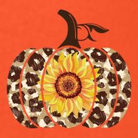 Cheetah Sunflower Pumpkin T-Shirt