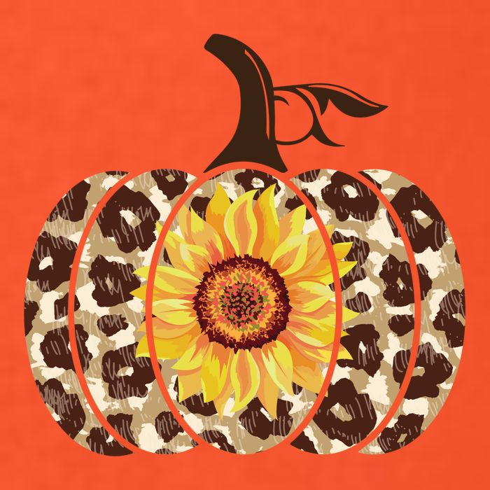 Cheetah Sunflower Pumpkin T-Shirt
