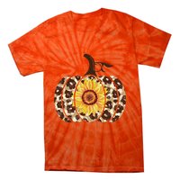 Cheetah Sunflower Pumpkin Tie-Dye T-Shirt