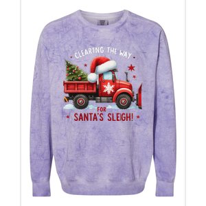 Christmas Snow Plow Clearing The Way For SantaS Snow Truck Colorblast Crewneck Sweatshirt