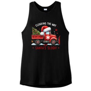 Christmas Snow Plow Clearing The Way For SantaS Snow Truck Ladies PosiCharge Tri-Blend Wicking Tank