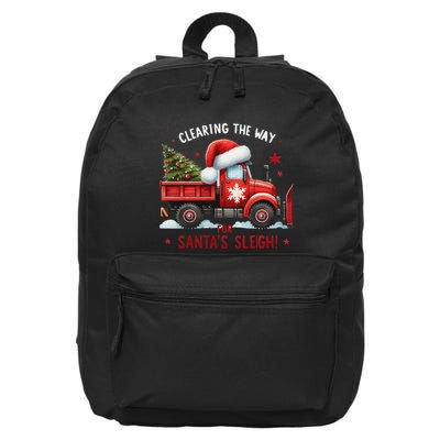 Christmas Snow Plow Clearing The Way For SantaS Snow Truck 16 in Basic Backpack
