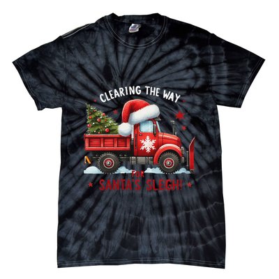 Christmas Snow Plow Clearing The Way For SantaS Snow Truck Tie-Dye T-Shirt