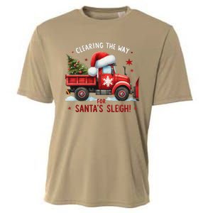 Christmas Snow Plow Clearing The Way For SantaS Snow Truck Cooling Performance Crew T-Shirt