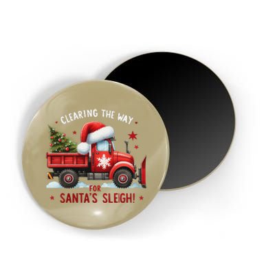 Christmas Snow Plow Clearing The Way For SantaS Snow Truck Magnet