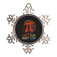 CanT Stop Pi WonT Stop Math Pi Day Metallic Star Ornament
