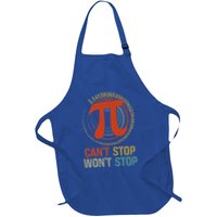 CanT Stop Pi WonT Stop Math Pi Day Full-Length Apron With Pockets