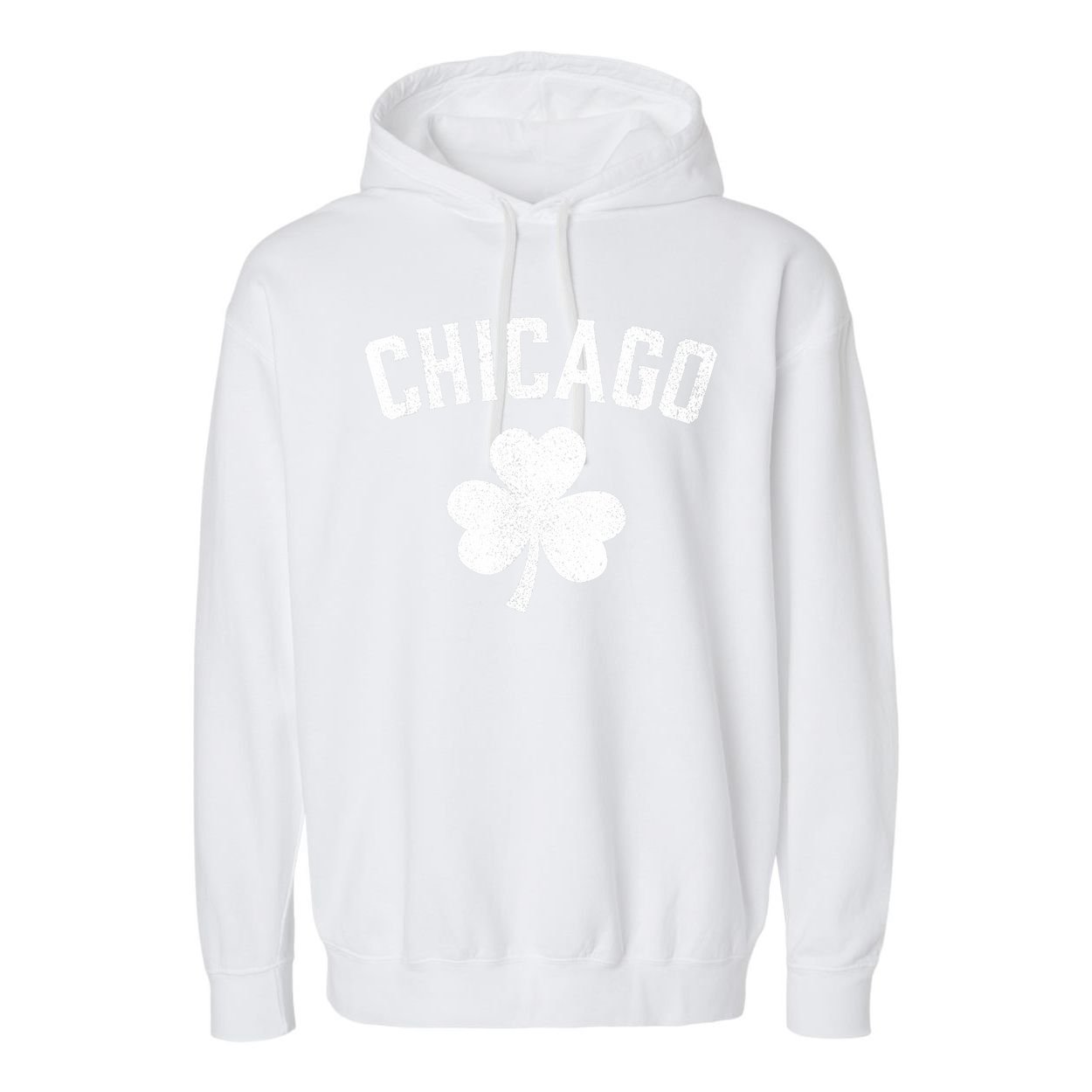 Chicago, St Patrick's day - Patty's day shamrock tee Garment-Dyed Fleece Hoodie