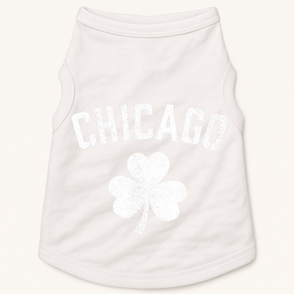 Chicago, St Patrick's day - Patty's day shamrock tee Doggie Tank