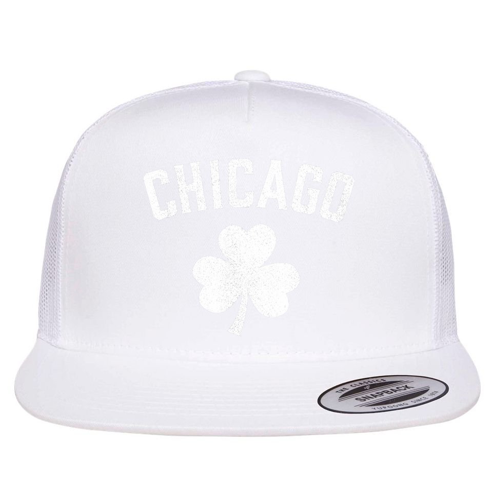 Chicago, St Patrick's day - Patty's day shamrock tee Flat Bill Trucker Hat