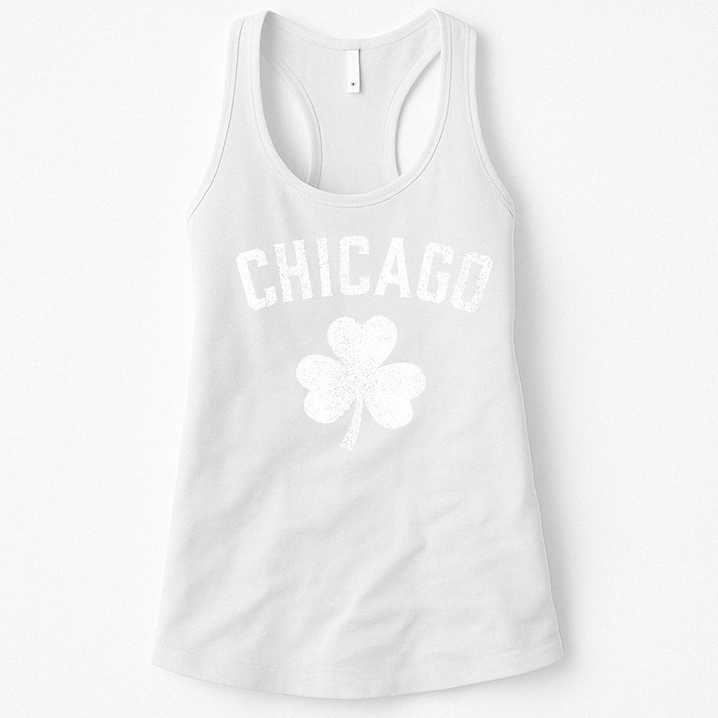 Chicago, St Patrick's day - Patty's day shamrock tee Womens Tank Top