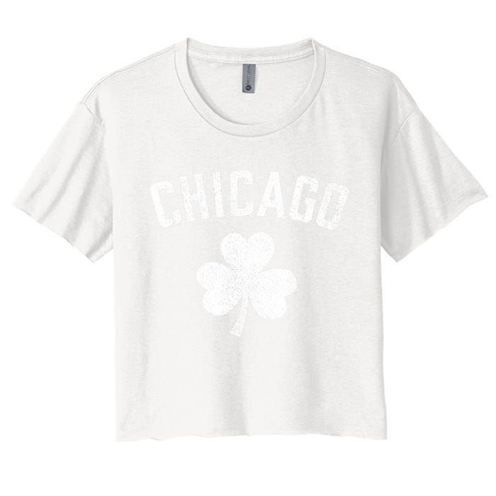 Chicago, St Patrick's day - Patty's day shamrock tee Women's Crop Top Tee
