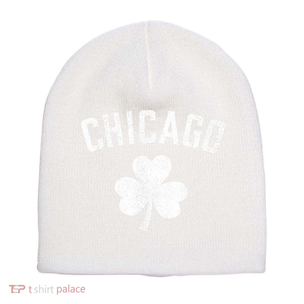 Chicago, St Patrick's day - Patty's day shamrock tee Short Acrylic Beanie