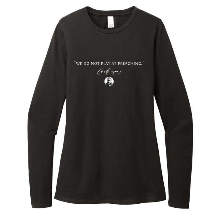 Charles Spurgeon Preach Womens CVC Long Sleeve Shirt