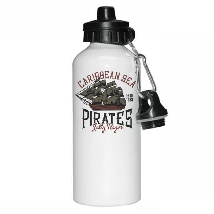 Carribbean Sea Pirates Jolly Roger Aluminum Water Bottle