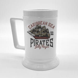 Carribbean Sea Pirates Jolly Roger Beer Stein