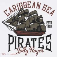 Carribbean Sea Pirates Jolly Roger Premium T-Shirt
