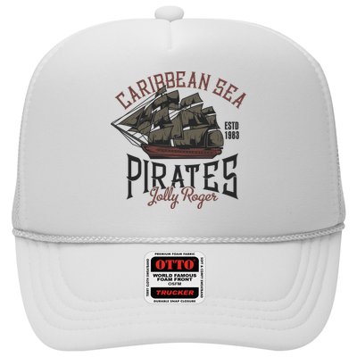 Carribbean Sea Pirates Jolly Roger Trucker Hat