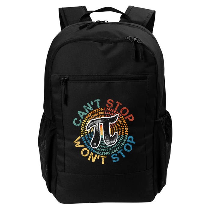 CanT Stop Pi WonT Stop Math Pi Day Funny Maths Club Daily Commute Backpack
