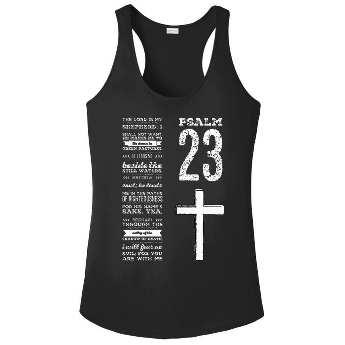 Christian Scripture Psalm 23 Y.O.U.T.H Group Pastor Faith Ladies PosiCharge Competitor Racerback Tank