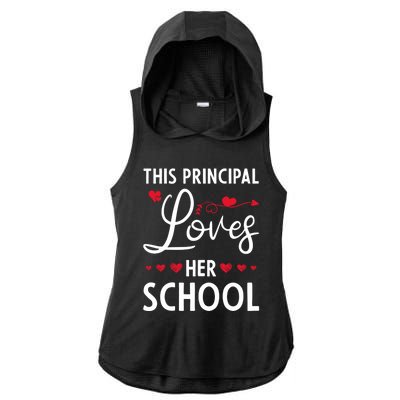 Cute School Principals Day This Principal Loves Her School Gift Ladies PosiCharge Tri-Blend Wicking Draft Hoodie Tank