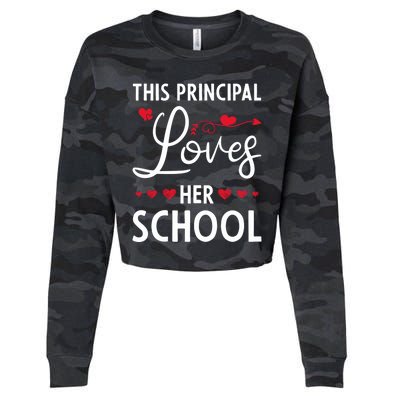 Cute School Principals Day This Principal Loves Her School Gift Cropped Pullover Crew