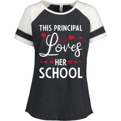 Cute School Principals Day This Principal Loves Her School Gift Enza Ladies Jersey Colorblock Tee