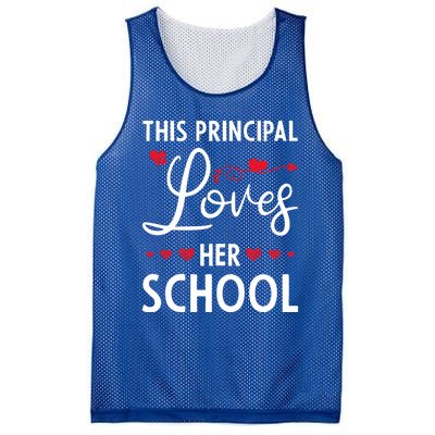 Cute School Principals Day This Principal Loves Her School Gift Mesh Reversible Basketball Jersey Tank