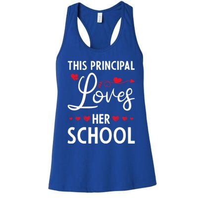 Cute School Principals Day This Principal Loves Her School Gift Women's Racerback Tank