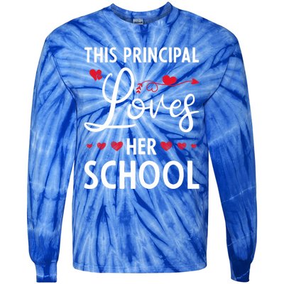 Cute School Principals Day This Principal Loves Her School Gift Tie-Dye Long Sleeve Shirt