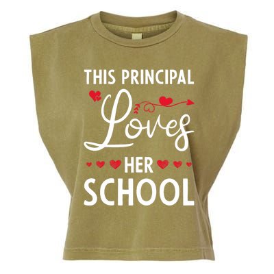 Cute School Principals Day This Principal Loves Her School Gift Garment-Dyed Women's Muscle Tee