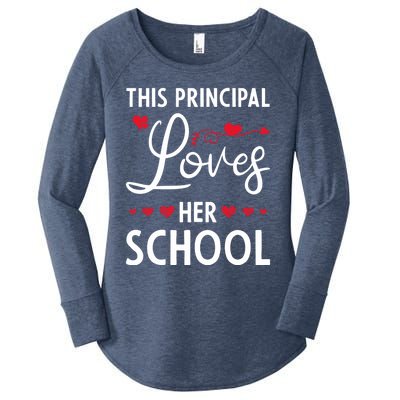 Cute School Principals Day This Principal Loves Her School Gift Women's Perfect Tri Tunic Long Sleeve Shirt