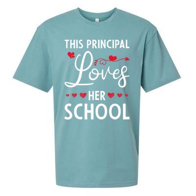 Cute School Principals Day This Principal Loves Her School Gift Sueded Cloud Jersey T-Shirt