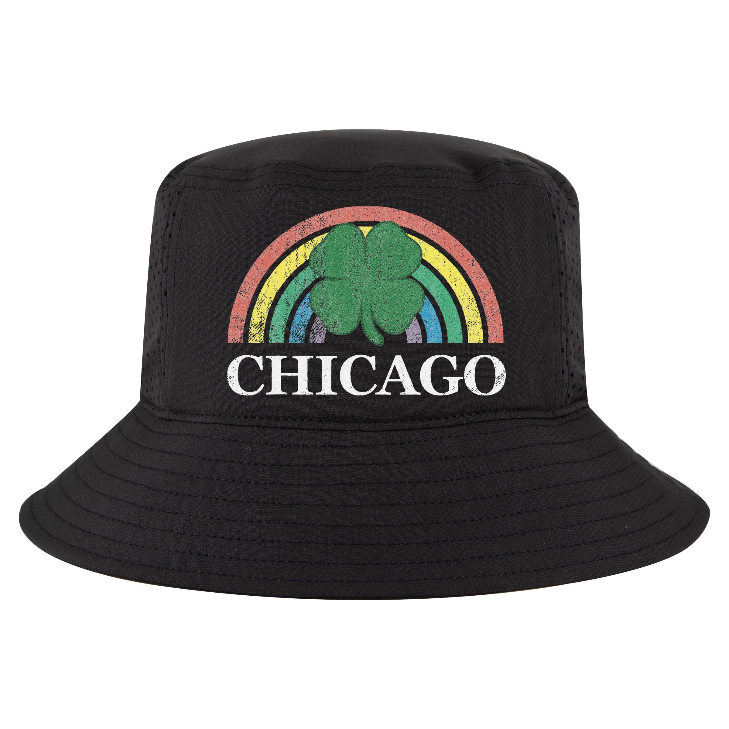 Chicago St. Patrick's Day Shamrock Rainbow Saint Paddy's Cool Comfort Performance Bucket Hat