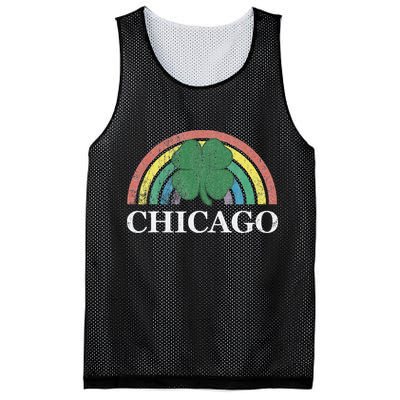 Chicago St. Patrick's Day Shamrock Rainbow Saint Paddy's Mesh Reversible Basketball Jersey Tank