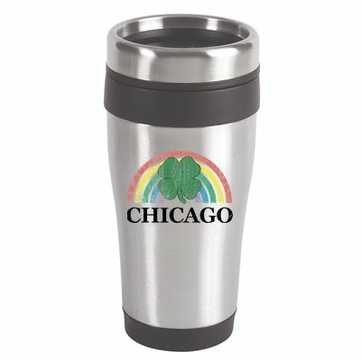 Chicago St. Patrick's Day Shamrock Rainbow Saint Paddy's 16oz Travel Tumbler
