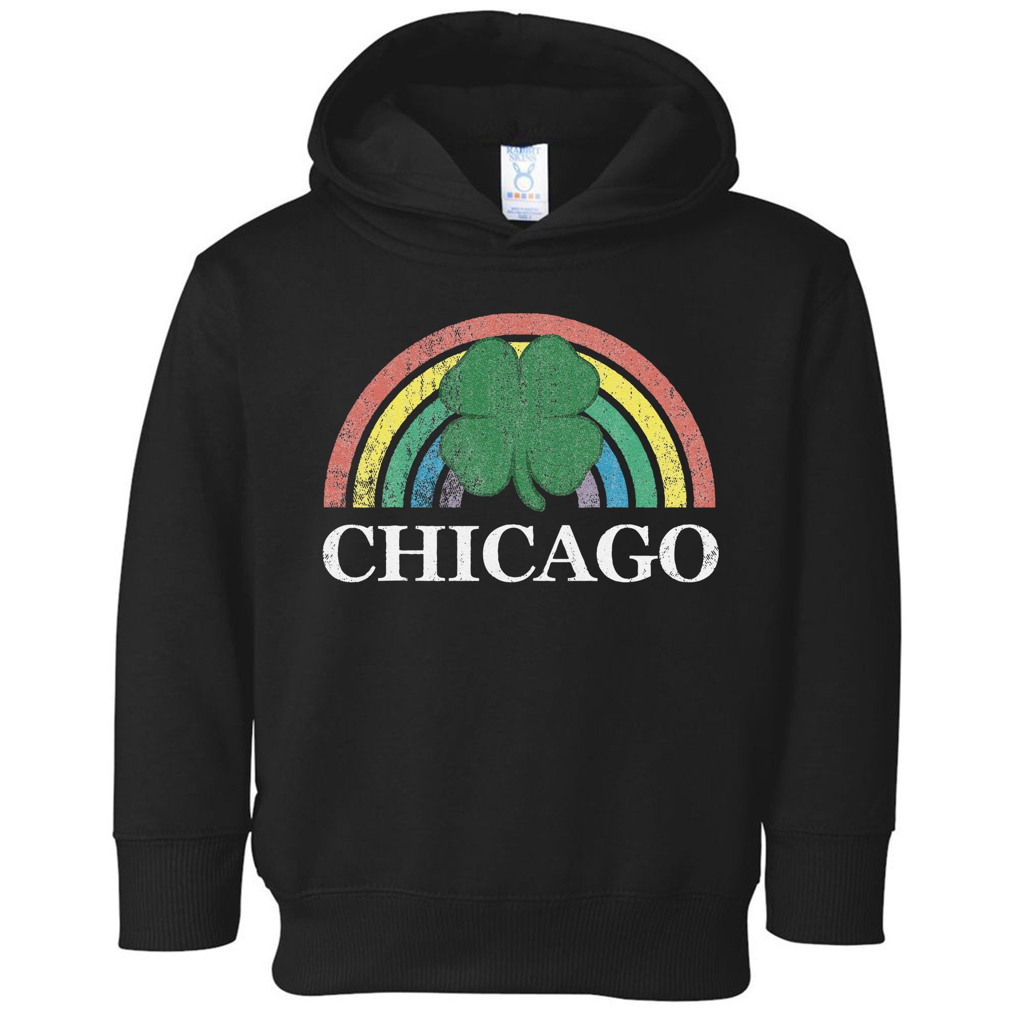 Chicago St. Patrick's Day Shamrock Rainbow Saint Paddy's Toddler Hoodie