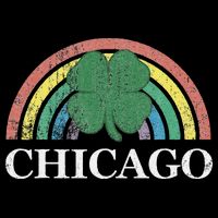 Chicago St. Patrick's Day Shamrock Rainbow Saint Paddy's Women's Crop Top Tee