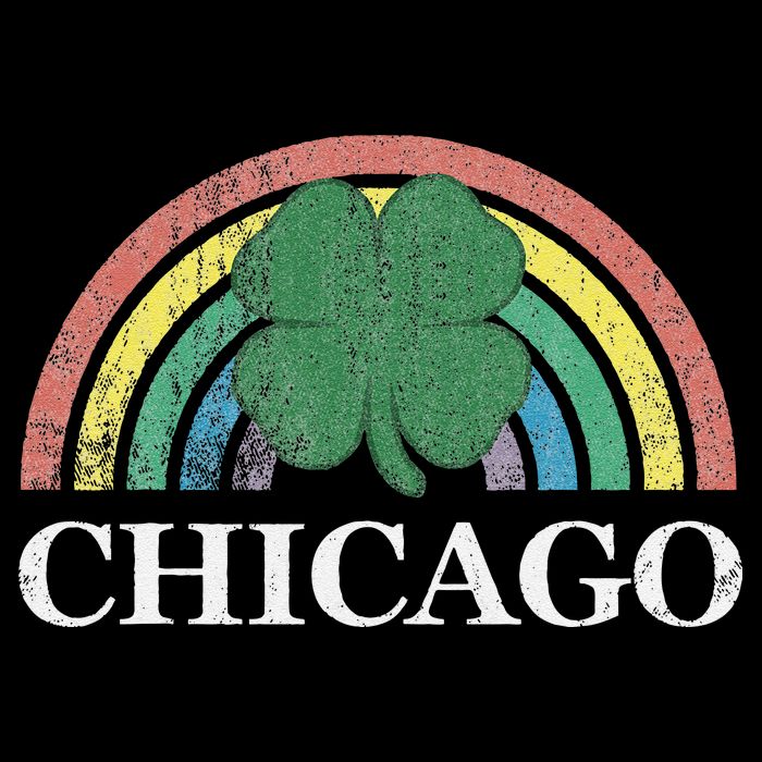 Chicago St. Patrick's Day Shamrock Rainbow Saint Paddy's Women's Crop Top Tee