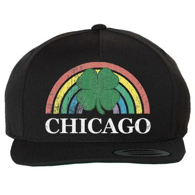 Chicago St. Patrick's Day Shamrock Rainbow Saint Paddy's Wool Snapback Cap