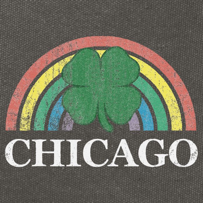 Chicago St. Patrick's Day Shamrock Rainbow Saint Paddy's Cotton Canvas Backpack